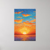 Toile Reflets de coucher de soleil vibrant sur l'eau - A (Recto)