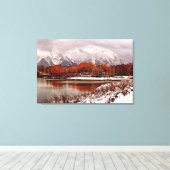 Toile Reflets des trembles rouges après la première temp (Insitu (Plancher de Bois))