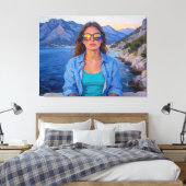 Toile Reflets du coucher de soleil méditerranéen – Moder (Insitu(Chambre))