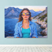 Toile Reflets du coucher de soleil méditerranéen – Moder (Insitu (Plancher de Bois))