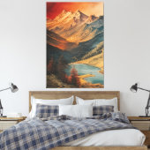 Toile Reflets du lac mystique (Insitu(Chambre))