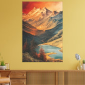 Toile Reflets du lac mystique (Insitu(Salon))