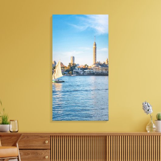 Toile Reflets du Nil sous la tour du Caire (Insitu(Salon))