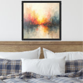 Toile Réflexion Abstraite du coucher de soleil (Insitu(Chambre))