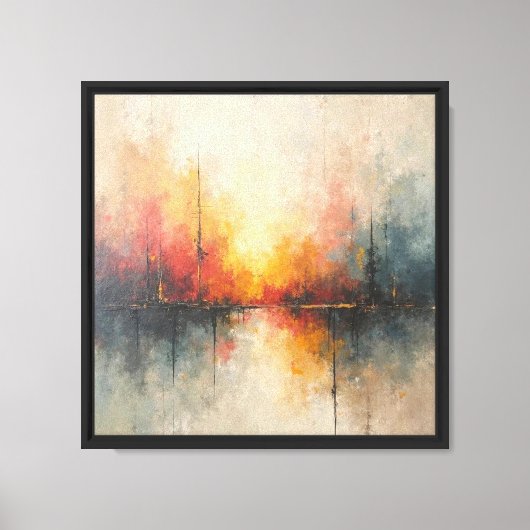 Toile Réflexion Abstraite du coucher de soleil (Recto)