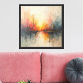 Toile Réflexion Abstraite du coucher de soleil (Insitu(Salon))