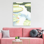 Toile Réflexion de Koi Pond avec poissons et lys (Insitu(Salon))
