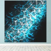 Toile Réflexion de l'eau de la foudre bleue et blanche (Insitu (Plancher de Bois))