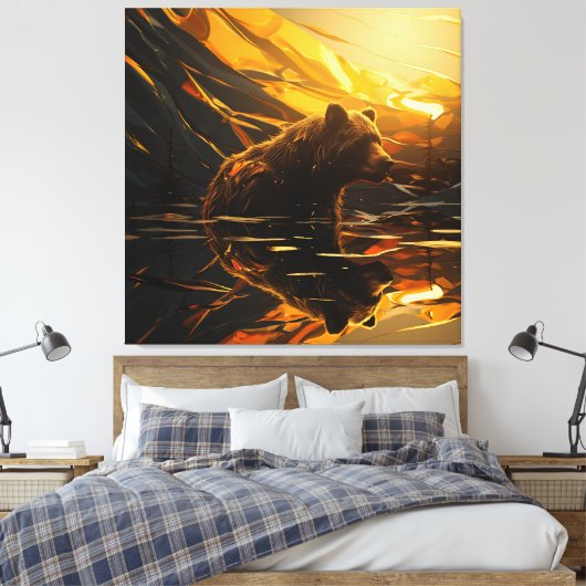 Toile Réflexion de l'ours (Insitu(Chambre))