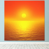 Toile Réflexion du coucher de soleil (Insitu (Plancher de Bois))