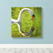 Toile Réflexion du cygne (Insitu (Plancher de Bois))