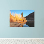 Toile Réflexion du lac d'automne (Insitu (Plancher de Bois))
