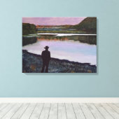 Toile "Réflexion sur la rivière Missouri" (Insitu (Plancher de Bois))