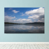 Toile Réflexion sur le lac Keuka, New York (Insitu (Plancher de Bois))