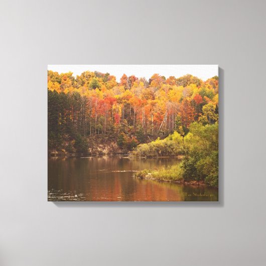 TOILE RÉFLEXIONS D'AUTOMNE DANS MICHIGAN (Recto)