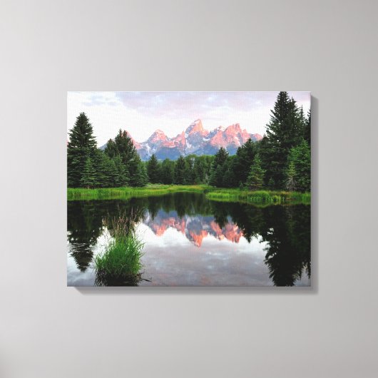 Toile Réflexions de Grand Teton sur l'étang Beaver (Recto)