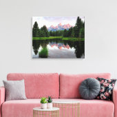 Toile Réflexions de Grand Teton sur l'étang Beaver (Insitu(Salon))