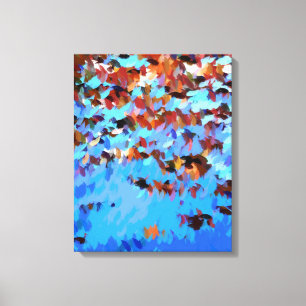 TOILE RÉFLEXIONS DES ARBRES D'EAU DE LA RIVIÈRE