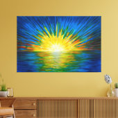 Toile Réflexions du soleil bleu (Insitu(Salon))