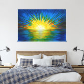 Toile Réflexions du soleil bleu (Insitu(Chambre))