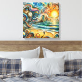 Toile Réflexions intemporelles : paysage de rêve côtier  (Insitu(Chambre))