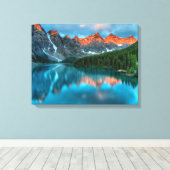 Toile Réflexions Moraine Lake Parc national Banff (Insitu (Plancher de Bois))