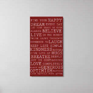 Toile Réflexions positives