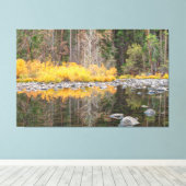 Toile Réflexions sur les couleurs automne (Insitu (Plancher de Bois))