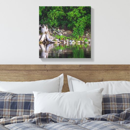 Toile Réflexions vertes (Insitu(Chambre))