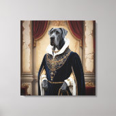 Toile Regal Dog dans Renaissance Attire - Art numérique (Recto)