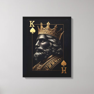 Toile Regal Gold King of Spades Art Print