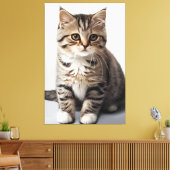 Toile Regard de chat perdu dans le temps (Insitu(Salon))