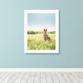Toile Regard Fidèle dans la Prairie (Insitu (Plancher de Bois))