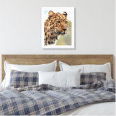 Toile Regard intense du léopard (Insitu(Chambre))