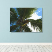 Toile Regard sur le palmier à coco Nature tropicale (Insitu (Plancher de Bois))