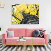 Toile Regard sur les feuilles d'automne jaunes (Insitu(Salon))