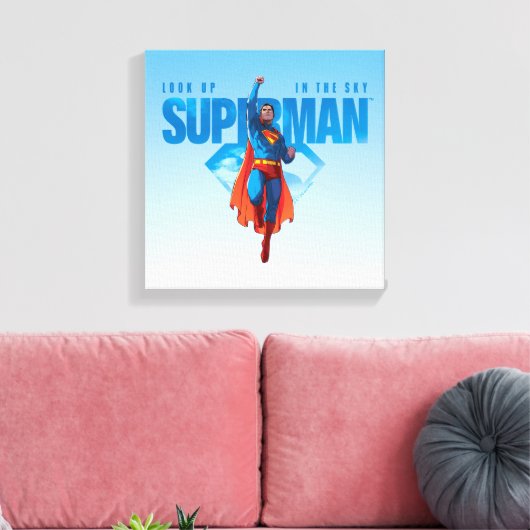 Toile Regarde ça, Superman (Insitu(Salon))