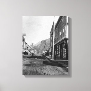 Toile Regardez le regard du nord sur la rue de Broadway,