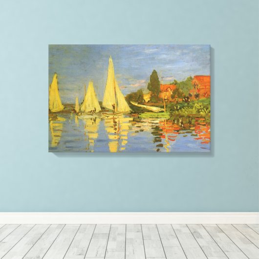 Toile Régate à Argenteuil par Claude Monet (Insitu (Plancher de Bois))