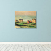 Toile Régate à Villerville par Gustave Caillebotte (Insitu (Plancher de Bois))