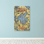 Toile Région du lac Leech, Minnesota - Scènes à grandes (Insitu (Plancher de Bois))