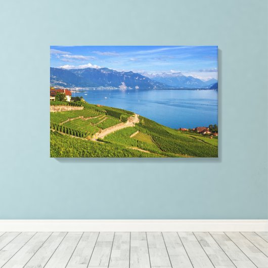 Toile Région du Lavaux, Vaud, Suisse (Insitu (Plancher de Bois))