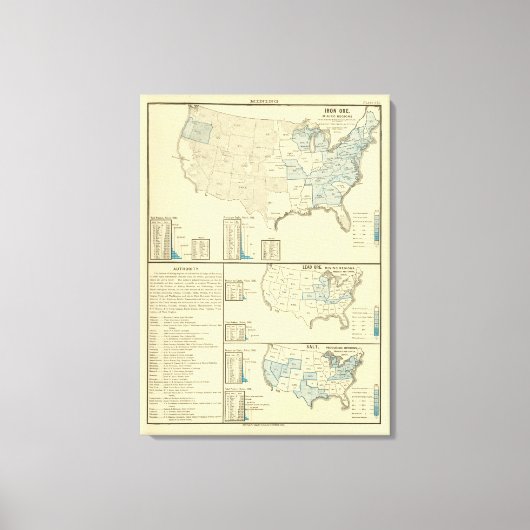 Toile Régions minières de minerai de fer (Recto)