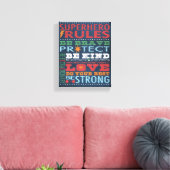 Toile Règles de super héros (Insitu(Salon))