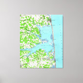 Toile Rehoboth Beach & Bethany Beach Delaware Map (1938) (Recto)