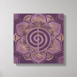 Toile Reiki Cho Ku Rei - pastel et or