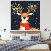 Toile Reindeer Starry Noël Twinkle soir (Insitu(Chambre))
