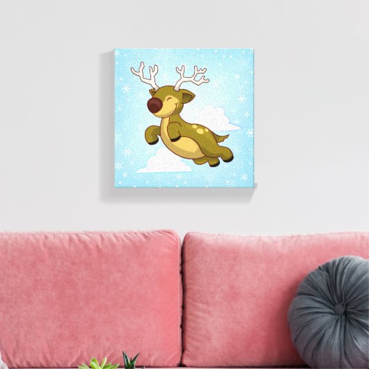 Toile Reinder volant Noël (Insitu(Salon))