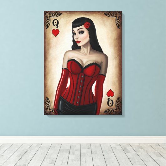 Toile Reine des Coeurs (Insitu (Plancher de Bois))