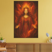 Toile Reine des Flammes du Feu Éternel – Déesse du Feu a (Insitu(Salon))